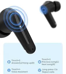 Навушники Langsdom бездротові TN17 з шумоподавленням Bluetooth 5.4 та мікрофоном ігрові вакуумні TWS для телефону - мініатюра 10