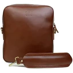 Шкіряна сумка Challenger S світло-коричнева