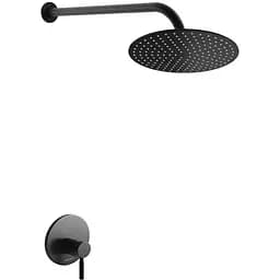 Душова система Kohlman Roxin 30 black + BOX прихованого монтажу KPL-QW220RBR30, Чорний матовий