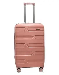 Валіза середня M поліпропілен Milano bag 0306 65×42×28см 56л Рожевий