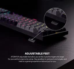 Клавіатура механічна ігрова з підсвіткою Fantech ATOM MK-886 Black-Grey, Red switch, Eng/Укр/Рус - мініатюра 5
