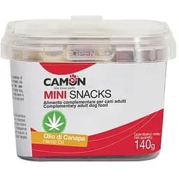 Ласощі Camon для собак, "листочки" з конопляною олією, 140гр