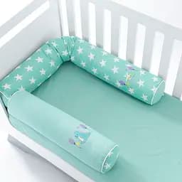 Бортик-валик в кроватку Papaella Горошек защитный ментоловый (8-34533)