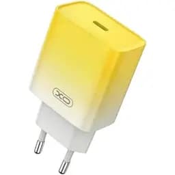 Зарядний пристрій XO CE18 fasr charger Type-C PD/QC 30W Yellow