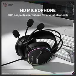 Навушники Onikuma ігрові X-91 Max з мікрофоном та RGB підсвіткою Геймерська дротова гарнітура для ПК PS4 PS5 Xbox - мініатюра 4