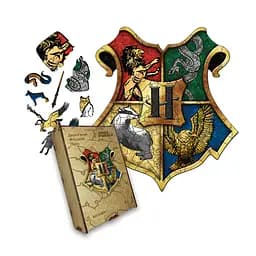 Пазл деревянный Хогвартс, А3, Картонная коробка 200 элементов