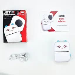 Портативний термопринтер JETIX Mini printer Blue - мініатюра 10