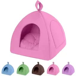 Піраміда для тварин Теремок, ХXS, Ш 35 см, Д 35 см, В 35 см рожевий