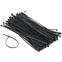 Стяжки для кабелю, 150 мм х 2.5 мм, 100 шт, чорні, Patron (PLA-2.5-150-BL)