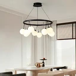 Подвесная люстра-кольцо на 10 плафонов d 60 Line.F G 336/10 BK