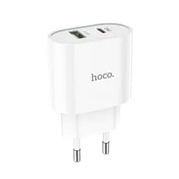 Адаптер сетевой HOCO Lineal C95A 1USB/1Type-C, PD/QC, 20W/3A