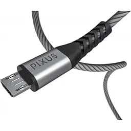 Дата кабель USB 2.0 AM to Micro 5P 1.0m Flex Gray Pixus (4897058531145) - мініатюра 5