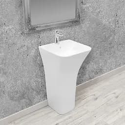 Умивальник Rea Ada Slim 43x45 окремостоячий, білий (REA-U9902) - мініатюра 4