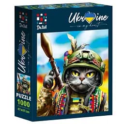 Пазли De.tail Кіт із гранатометом, 1000 елементів (DT1000-08)