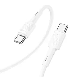 Кабель Hoco Type-C to Type-C Victory charging data cable X83, 1 м 60 Вт белый
