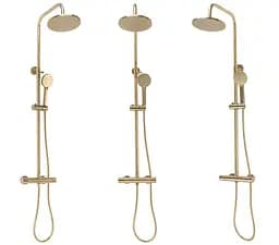 Душова система Rea Parot brushed gold з термостатом REA-P2323, Золотий - мініатюра 3