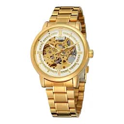 Наручний годинник чоловічий 8173 Gold-White Steel Forsining acs0031369