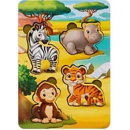 Деревянный пазл-вкладыш Ubumblebees Животные Африки - 1 PSF059