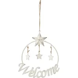 Ялинкова прикраса J-line Welcome металева кругла 22 см (172921)