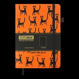 Блокнот діловий Buromax Relax А5 96 арк. без лініювання обкладинка штучна шкіра помаранчевий (BM.295001-11) - мініатюра 2
