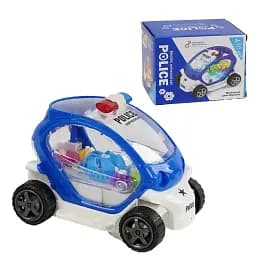 Машинка, Полиция, подсветка, звук, колесо свободного хода, подвижные шестерни (В ассортименте)