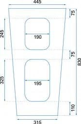 Умивальник Rea Daria підлоговий білий REA-U9900, Білий - мініатюра 5
