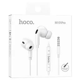 Навушники Hoco M101 Pro Crystal sound wire-controlled earphones з мікрофоном 3.5 мм білі - мініатюра 2