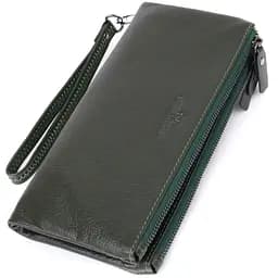 Красивый кожаный кошелек на три отделения ST Leather 20.5х10.5х3 см acs0029660