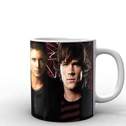 Кухоль GeekLand Supernatural Вінчестери на червоному тлі SN.02.025.615 330 мл білий