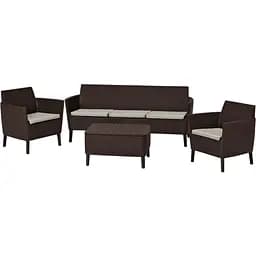 Комплект садовой мебели Keter Salemo 3 seater set коричневый