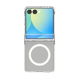 Чехол Spigen Ultra Hybrid Pro MagSafe для Samsung Galaxy Flip 7 Clear White (ACS09559) + защитное стекло - мініатюра 5