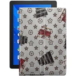 Чехол StatusCASE из экокожи для планшета Lenovo Tab E10 TB-X104L Луи-Витон-белый