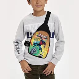 Сумка через плече дитяча Людина-павук 29х17 см сумка слінг для хлопчика (02266)