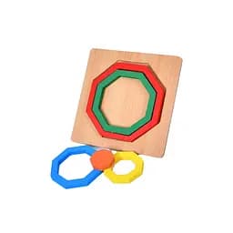 Деревянная игрушка Геометрика пазлы, 5 деталей (в ассортименте)