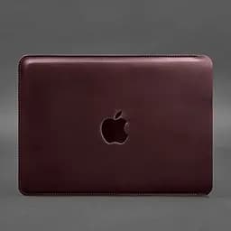 Шкіряний чохол BlankNote для MacBook 14 дюйм Бордовий Crazy Horse - мініатюра 5