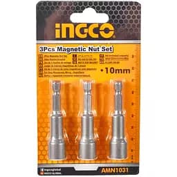 Набір магнітних торцевих головок Ingco 10 мм 1/4" х 65 мм 3 шт. (AMN1031)