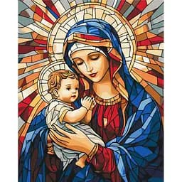 Картина за номерами на підрамнику Brushme Матір Божа з Дитям