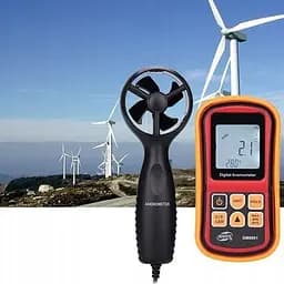 Термоанемометр 0,8-45 м/с, -10-45 °C BENETECH GM8901 - мініатюра 4