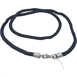 Ювелірний шнурок з текстилю Малина з срібним вставками. 301/Р 50