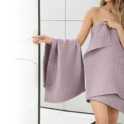 Набір рушників Cosas Cube Fuchsia 2 шт. (SetTowel_95x130_SquaresFuchsia) - мініатюра 7