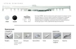 Карниз для важких стельових стель посилений однорядний алюмінієвий, Strim Synchro Білий - мініатюра 4
