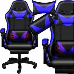 Крісло геймерське PLAYER з підставкою для ніг Blue/Black - мініатюра 2