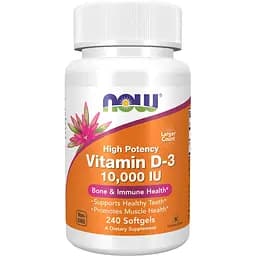 Вітаміни Now Foods VIT D-3 10000 мг 240 капсул