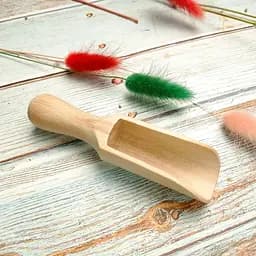 Ложка совок дерев'яний для цукру, спецій та сипучих продуктів 14 см, Woodly Бежевий 86269 - мініатюра 6