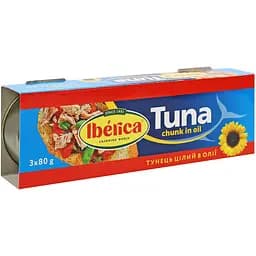 Набір тунець цілий Iberica в олії 3 шт. x 80 г