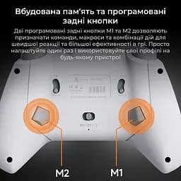Бездротовий геймпад Ajazz GP100 RGB білий (GP100-W) - мініатюра 12