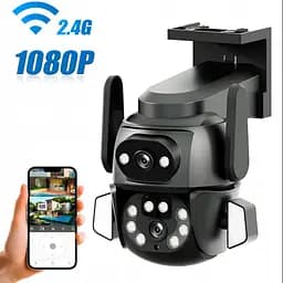 Камера відеоспостереження зовнішня камера вулична подвійна чорна WIFI DOUL CAM Q-821 FULL-HD 4Mp - мініатюра 2