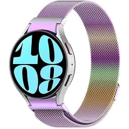 Ремінець для Samsung Galaxy Watch 4 40mm - Colorful ширина кріплення 20мм металевий Watchbands Milanese Button (W42-4WB67907141)