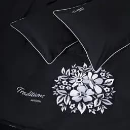 Наволочка MirSon Сатин ELIT 0055 Black Pearl Traditions 70х70 см (2200008706203)