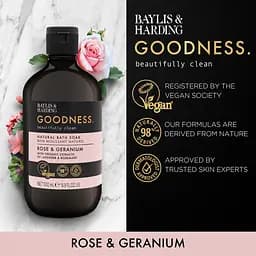Піна для ванни Baylis & Harding Goodness Rose & Geranium 500 мл - мініатюра 2